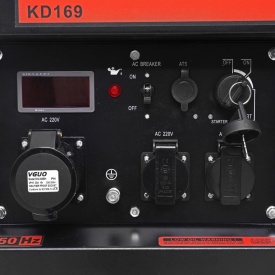 Generator electric monofazat diesel KraftDele KD169, 9 kW, 230V, priză 32A, AVR, pornire electrică și manuală - Img 10