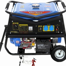 Generator electric monofazat KraftDele KD145, 5000W, 230V/12V, pornire manuală și electrică, motor 4 timpi 7 CP - Img 2