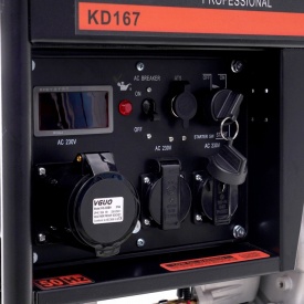 Generator monofazat KraftDele KD167 6 kW, 230V, pornire electrică și manuală, pentru alimentare de rezervă - Img 9