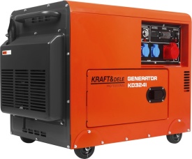 Generator profesional DIESEL 230V/400V KraftDele KD3241 – 6,5/7 kW, Cabanizat Silențios, ATS Inclus, Pornire Electrică