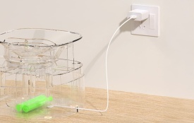 Hrănitoare automată pentru animale Rojeco 4L Versiunea cu buton (bol dublu) PTM-003 dual - Img 3
