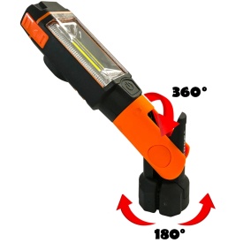 Lampă de lucru LED COB MaxRom V87511 cu acumulator Li-Ion, bază magnetică rotativă și funcție power bank USB - Img 12