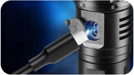 Lanternă LED din aluminiu 1300 lm cu acumulator 4000 mAh MaxRom, autonomie extinsă și rază de iluminare până la 190 m - Img 8