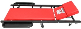 Leagăn auto de atelier cu tetieră și rafturi laterale, 102 x 60 x 10 cm, 6 roți pivotante, MaxRom V83252 - Img 3