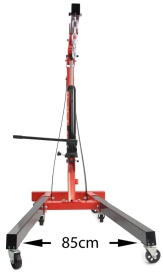 Macara tip girafă atelier 2T MAR-POL M80405-1 pliabilă, pompă rapidă, include balansier 750kg, 6 roți metalice - Img 2