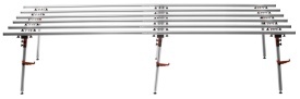 Masă de lucru plăci mari format KraftDele KD11983 – 360x150cm, înălțime 80cm, 6 picioare, 250kg capacitate, aluminiu/otel, pliabilă - Img 9