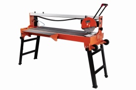 Masă de tăiat plăci ceramice, gresie sau piatră electrică KraftDele KD1372 – 2200W, 1200mm lungime, disc 230mm, tăiere 45mm, unghi 0-45°, apă/răcire, IP54