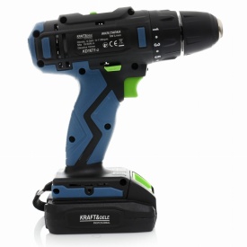 Mașină de găurit și înșurubat cu acumulator 18V KraftDele KD1671-Z, 2 baterii Li-Ion 1,3 Ah, încărcare rapidă, trusă completă - Img 6