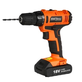 Mașină de găurit și înșurubat cu acumulator Li-Ion 18V KraftDele KD1572, 2 viteze, 30 Nm, mandrină 10 mm, LED