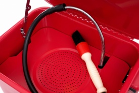 Mașină de spălat piese (Muzghieră) KraftDele KD424 – 13 litri, Circuit închis, Pompă 230V, Gât de lebădă flexibil, Oțel - Img 7