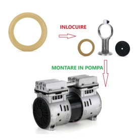 Membrana de schimb pentru Piston cap compresor fara ulei 1500W Yellow 74.5x56x1mm CH171 - Img 3