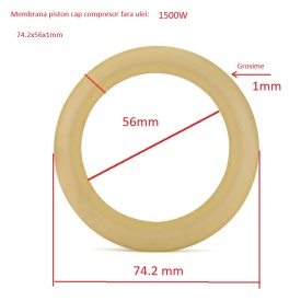 Membrana Piston cap compresor fara ulei 1500W 74.2x56x1mm CH192 - Img 1