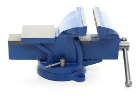Menghină de banc rotativă KraftDele KD1102, 125 mm, cu nicovală, bază pivotantă 360° și prindere stabilă pentru atelier - Img 2