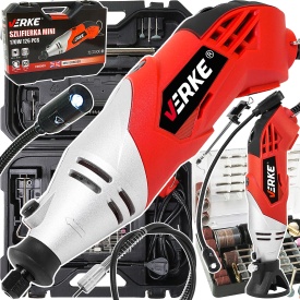 Mini polizor multifuncțional MaxRom 170W cu accesorii, ax flexibil, lampă și valiză pentru gravare, șlefuire și lustruire