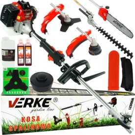 Motocoasă multifuncțională 4 în 1 VERKE V90021 cu foarfecă pentru gard viu și fierăstrău de crengi, motor 32,5 cm³ - Img 7