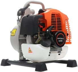 Motopompă de apă pe benzină KraftDele KD5060 Debit 300 L/min Conexiune 1 inch, Motor 2 timpi, Autoamorsantă, Cadru protecție oțel - Img 3