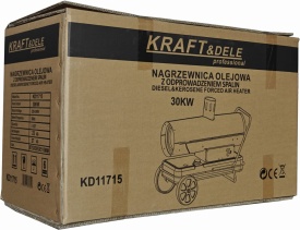 Nagrzewnică pe motorină KraftDele KD11715, 30 kW, cu termostat și evacuare gaze pentru încălzirea spațiilor închise - Img 9