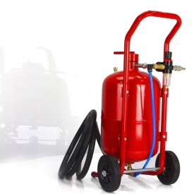 Piaskarkă sifonică Mar-Pol 19L cu manometru, regulator și odorizator de aer, pentru curățare rugină, vopsea și caroserie - Img 2