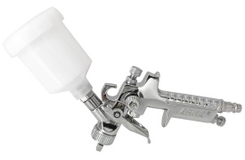 Pistol de vopsit pneumatic HVLP VERKE H-2000P 0,8 mm, rezervor superior 125 ml, pentru retușuri și finisaje precise - Img 7