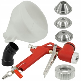 Pistol pneumatic pentru tencuit și zugrăvit VERKE 5L cu cot unghiular, duze 4/6/8 mm și alimentare gravitațională - Img 2