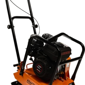 Placă compactoare pe benzină KraftDele KD1196, 7 CP, cu covor din cauciuc și roți transport, pentru pavaj, sol și lucrări de compactare - Img 3