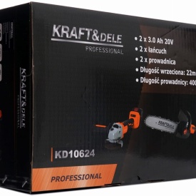 Polizor unghiular cu acumulator 20V KraftDele KD10624 2 în 1 cu adaptor de fierăstrău, 2 baterii 3.0 Ah și accesorii incluse - Img 11