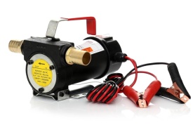 Pompa electrică 24V pentru transfer motorină și ulei KraftDele KD1160, portabilă, cu filtru extern și valvă