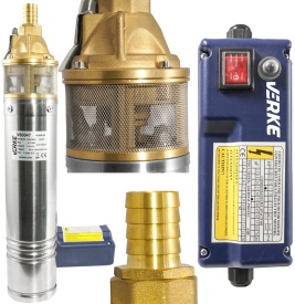Pompa submersibilă de apă curată MaxRom 0,75 kW, 2400 l/h, înălțime de pompare 60 m, cu cablu 10 m și cutie de comandă - Img 2