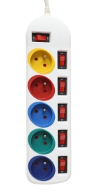 Prelungitor electric KraftDele KD4000, 1,5 m, 5 prize, alb, pentru alimentarea practică a mai multor aparate - Img 5