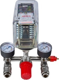 Presostat trifazat pentru compresor KraftDele KD2169 cu triplă conexiune, 2 manometre și 2 cuple rapide - Img 7