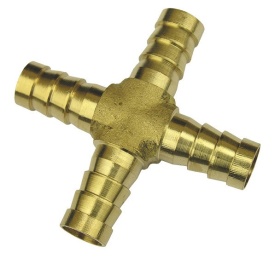Ramificatie tip "+" din alama pentru furtun 8mm MA0135.77