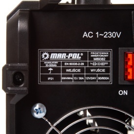 Redresor invertor cu funcție de pornire Mar-Pol M89382, 12V/24V, 600A, pentru acumulatori auto 30–500Ah - Img 5