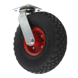 Roata pivotanta din cauciuc placa metalica carucioare 270 mm KD465 KraftDele