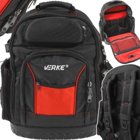 Rucsac profesional pentru scule MaxRom 38 x 47 x 21 cm, poliester 1680D, bază rigidă și organizare eficientă - Img 6