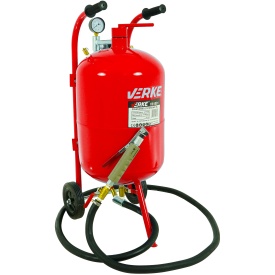 Sablator mobil cu rezervor sifon 38L VERKE, 4 duze, furtun 3 m, pentru curatare metal, garduri si piese auto - Img 5