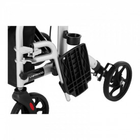 Scaun cu rotile si Rolator 2in1 argintiu 136 kg UNI_ROLL_03 Uniprodo 10250028 - Img 2