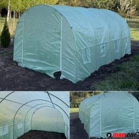 Sera tip Tunel de grădină cu folie Mar-Pol 4 x 2,5 x 2 m, 10 mp, cu 8 ferestre, 2 uși și protecție UV-4 - Img 10