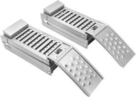 Set 2 rampe auto pliabile KraftDele KD12682, rampă urcare auto din oțel, capacitate 2200 kg, pentru remorcă și platformă