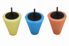 Set 3 bureți conici pentru polisare jante și zone greu accesibile 150 mm KraftDele KD1592 - Img 2