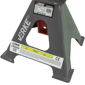 Set capre auto atelier VERKE 3T, 2 bucăți, cu blocare pe clichet și înălțime reglabilă 285-425 mm - Img 12