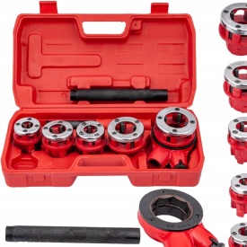 Set clupa filiera filetat manuala 5 piese 3/8"; 1/2"; 3/4"; 1"; 1 1/4" XM55810