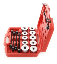 Set extractor bucșe brațe suspensie KraftDele KD10517, cu adaptoare și prese cu șurub, în valiză pentru service auto - Img 7