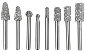 Set freze pe tijă pentru metal HSS, 8 piese, pentru fasonare, netezire și îndepărtare material, MaxRom V05040 - Img 9