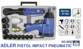 SET Pistol Impact + cheie pneumatic 354 Nm 6.3 bari 1/2" ADLER AD-005Z – Kraft&Dele