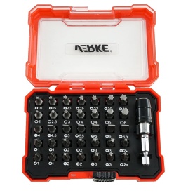 Set profesional biți VERKE 36 piese, 35 biți 25 mm din oțel crom-vanadiu S2 cu adaptor magnetic rapid - Img 4