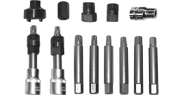 Set profesional chei pentru alternatoare VERKE, 13 piese, pentru montaj și demontaj alternatoare Bosch și Magneti Marelli - Img 6