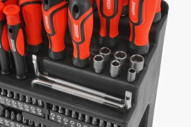 Set profesional de șurubelnițe și biți 100 piese MaxRom, cu suport de organizare și mâner ergonomic antiderapant - Img 5
