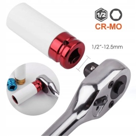 Set tubulare de impact 1/2 pentru jante din aluminiu, 7 piese, protecție pentru jantă, MaxRom V86101 - Img 5