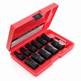 Set tubulare extractoare pentru șuruburi deteriorate 1/2" 12 piese KraftDele KD11792, cu valiză pentru demontare rapidă