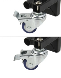 Stand moto față + spate Mar-Pol M80171, tip COMBO cu roți pivotante și blocare, pentru lucrări de service și întreținere - Img 9